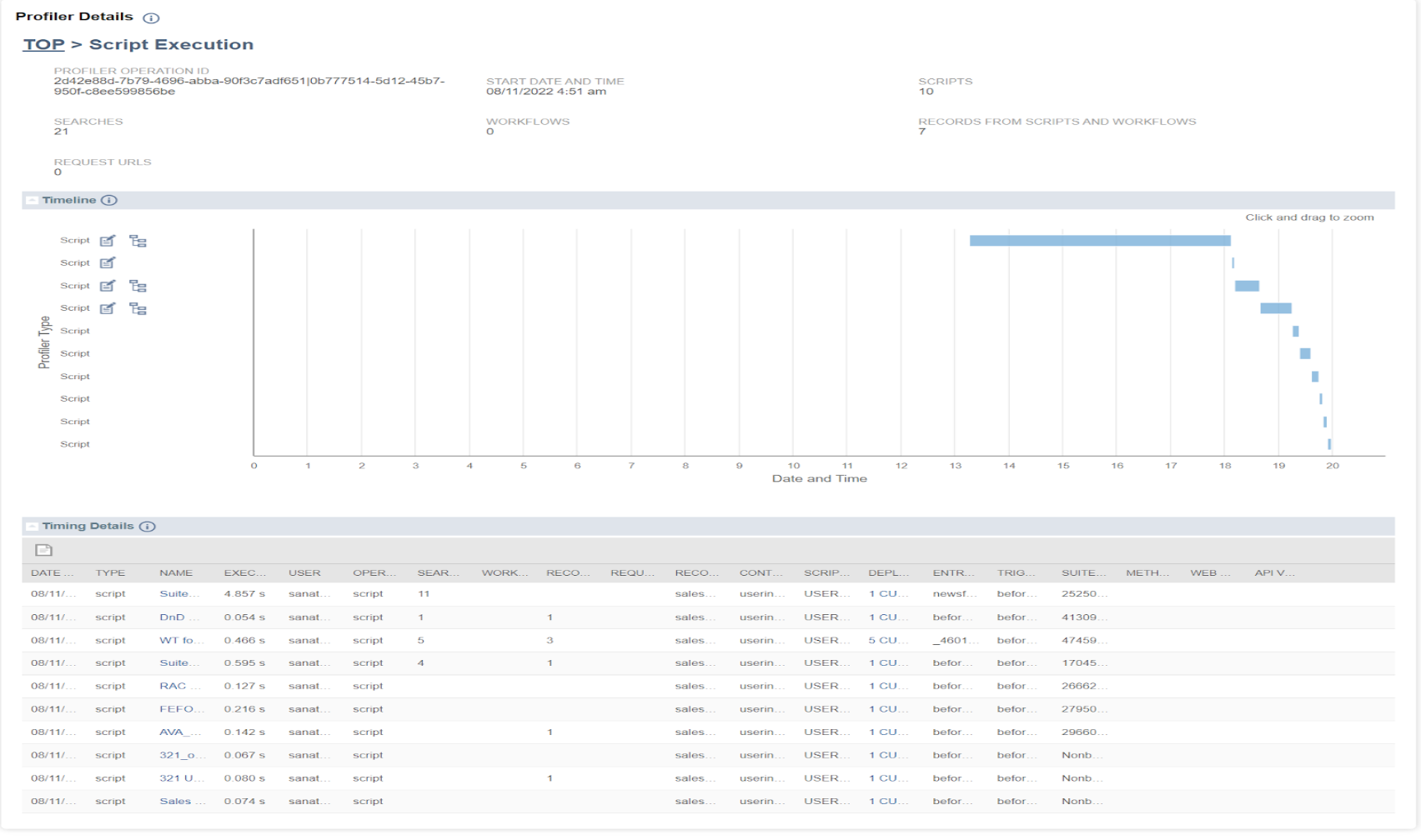 netsuite apm page time summary